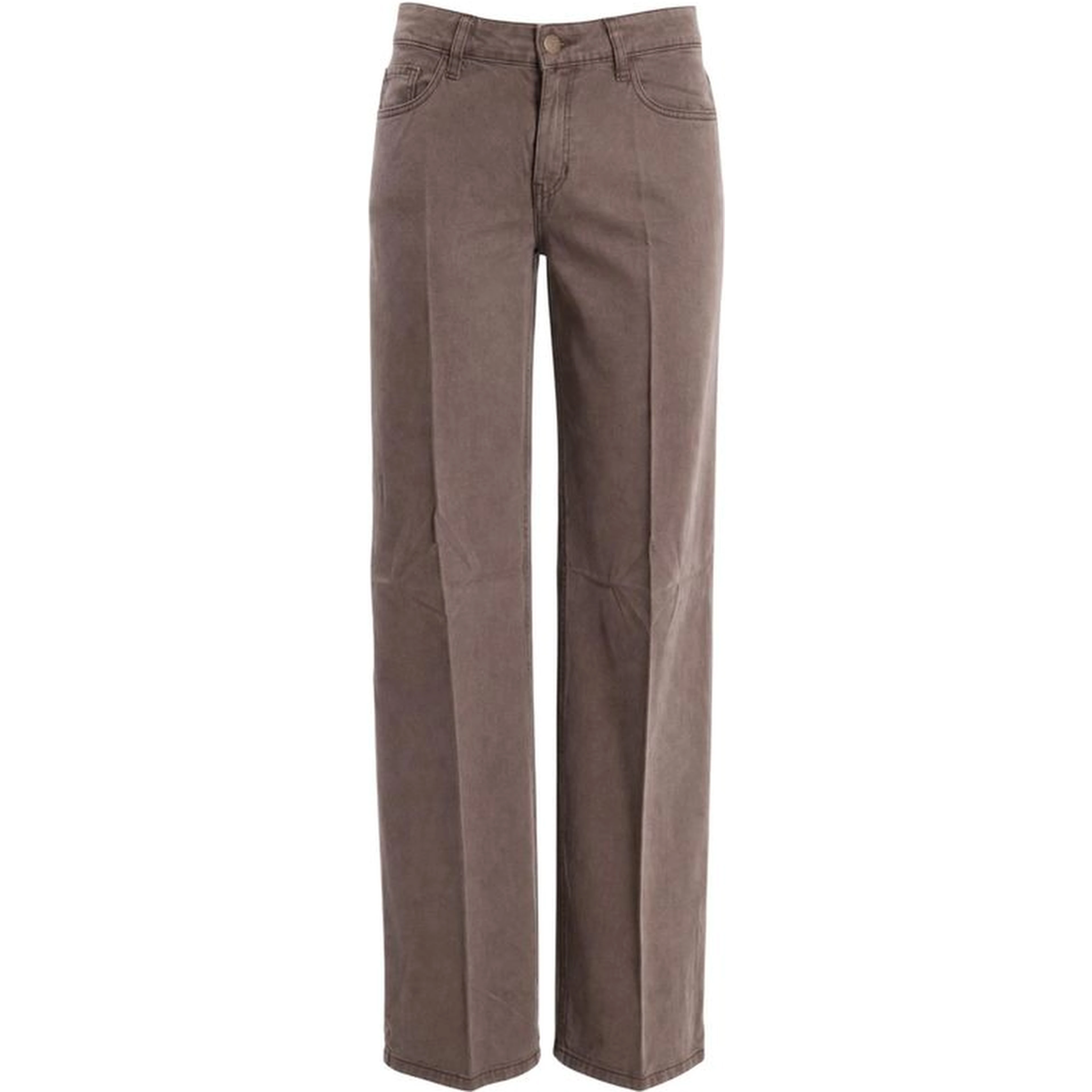 Beige Lyocell Flared Pants