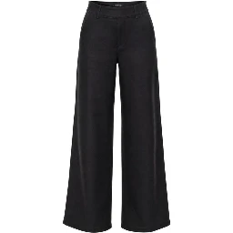 Black Viscose Casual Pants