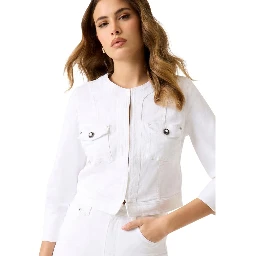 White Cotton Full-Length Jacket
