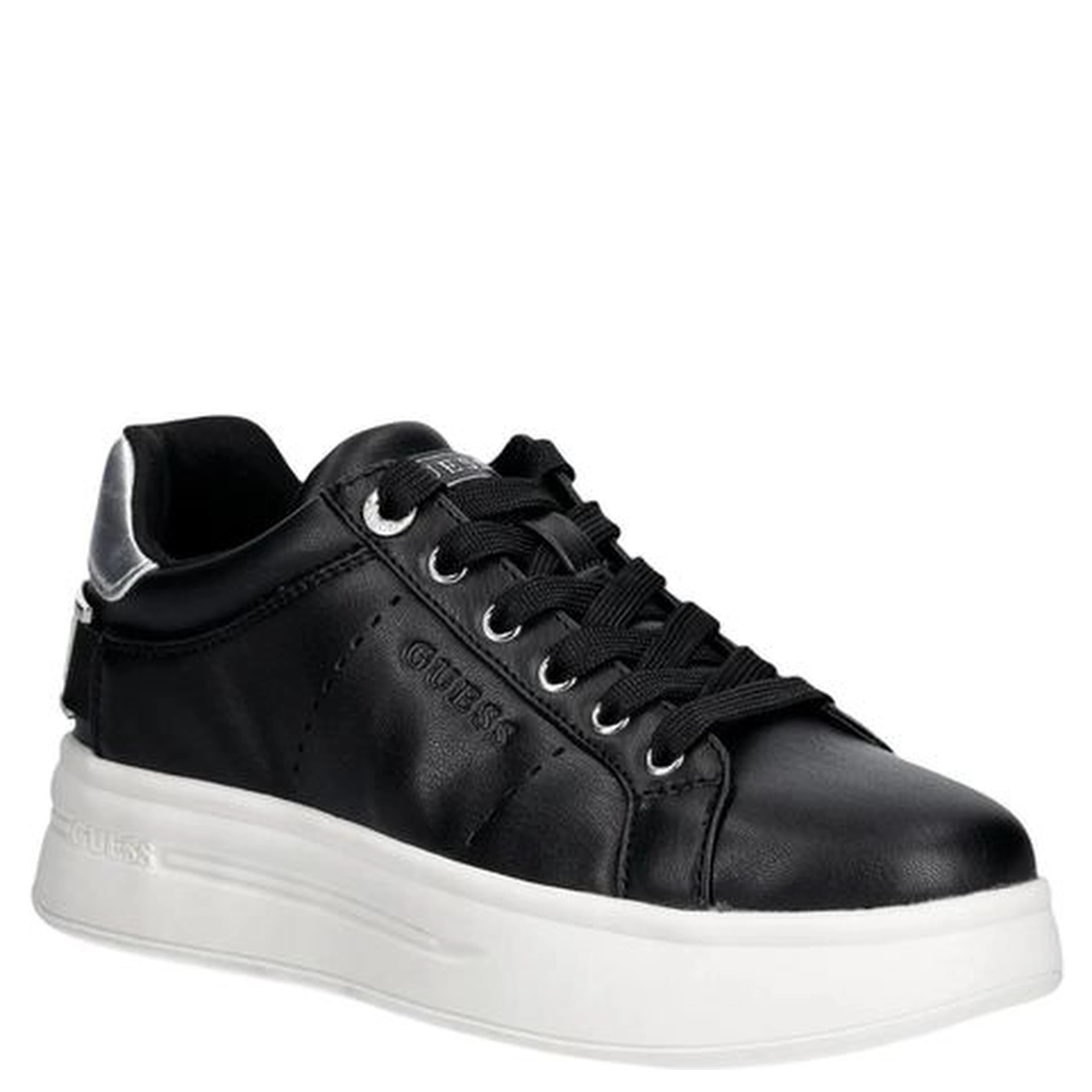 Black Polyethylene Platform Sneakers