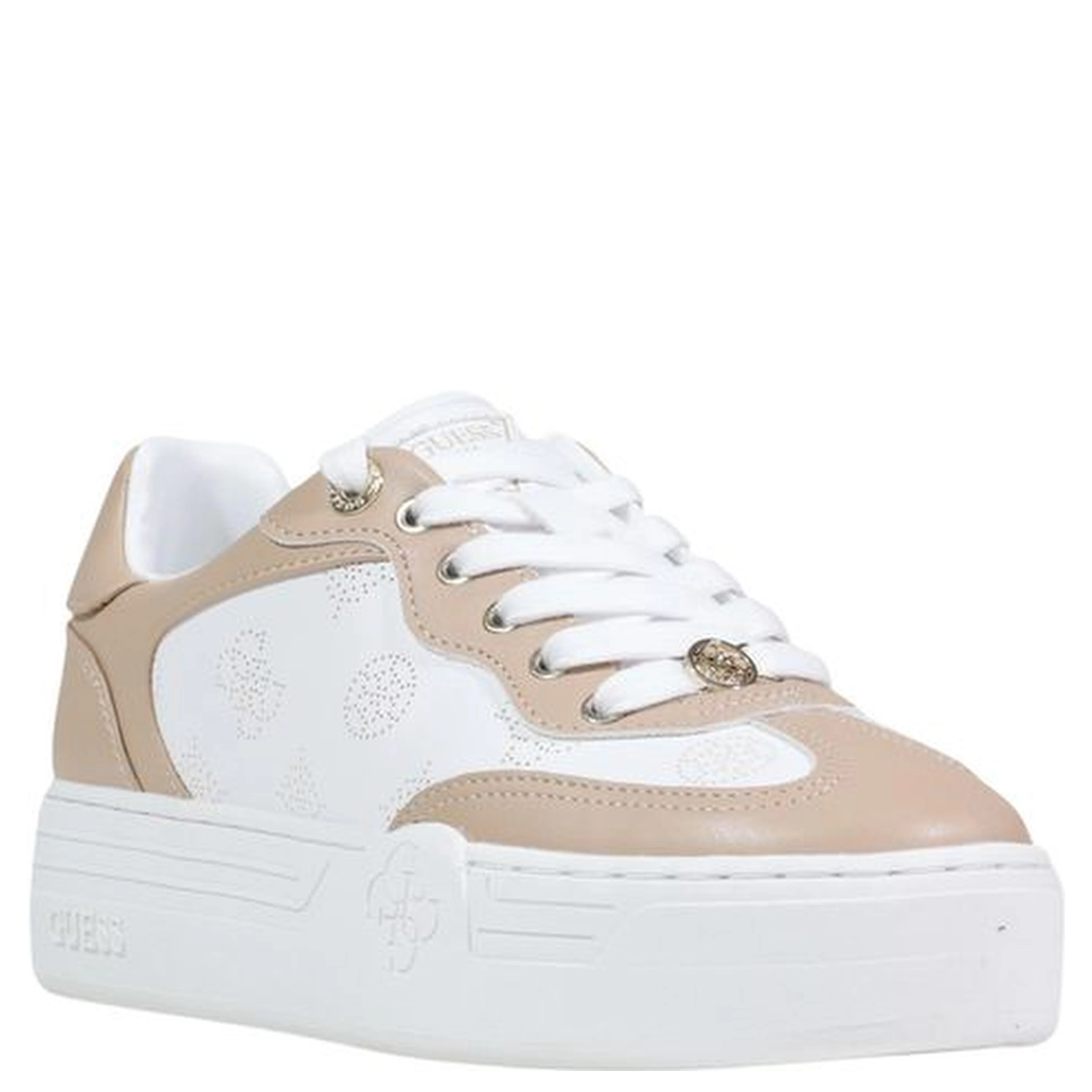 Beige Polyethylene Low Top Sneakers