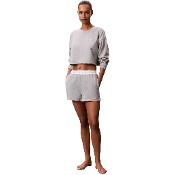 Gray Cotton Bottoms Sleepwear