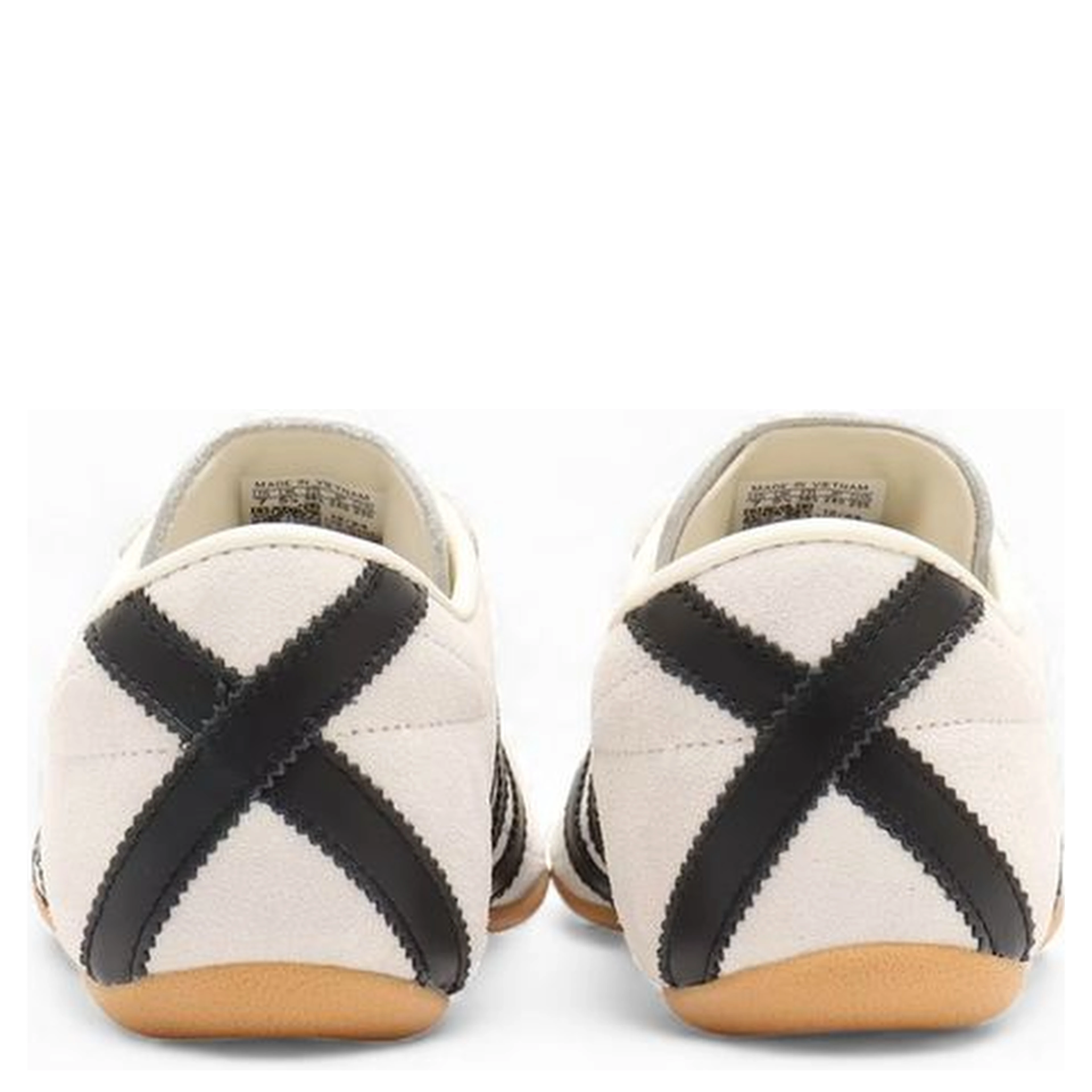 Black And White Suede Leather Athletic Sneakers