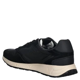Black Polyester Athletic Sneakers