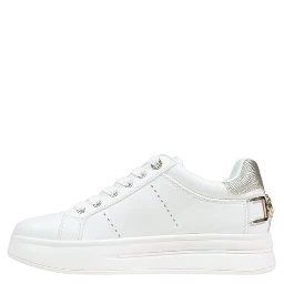 White Polyethylene Platform Sneakers