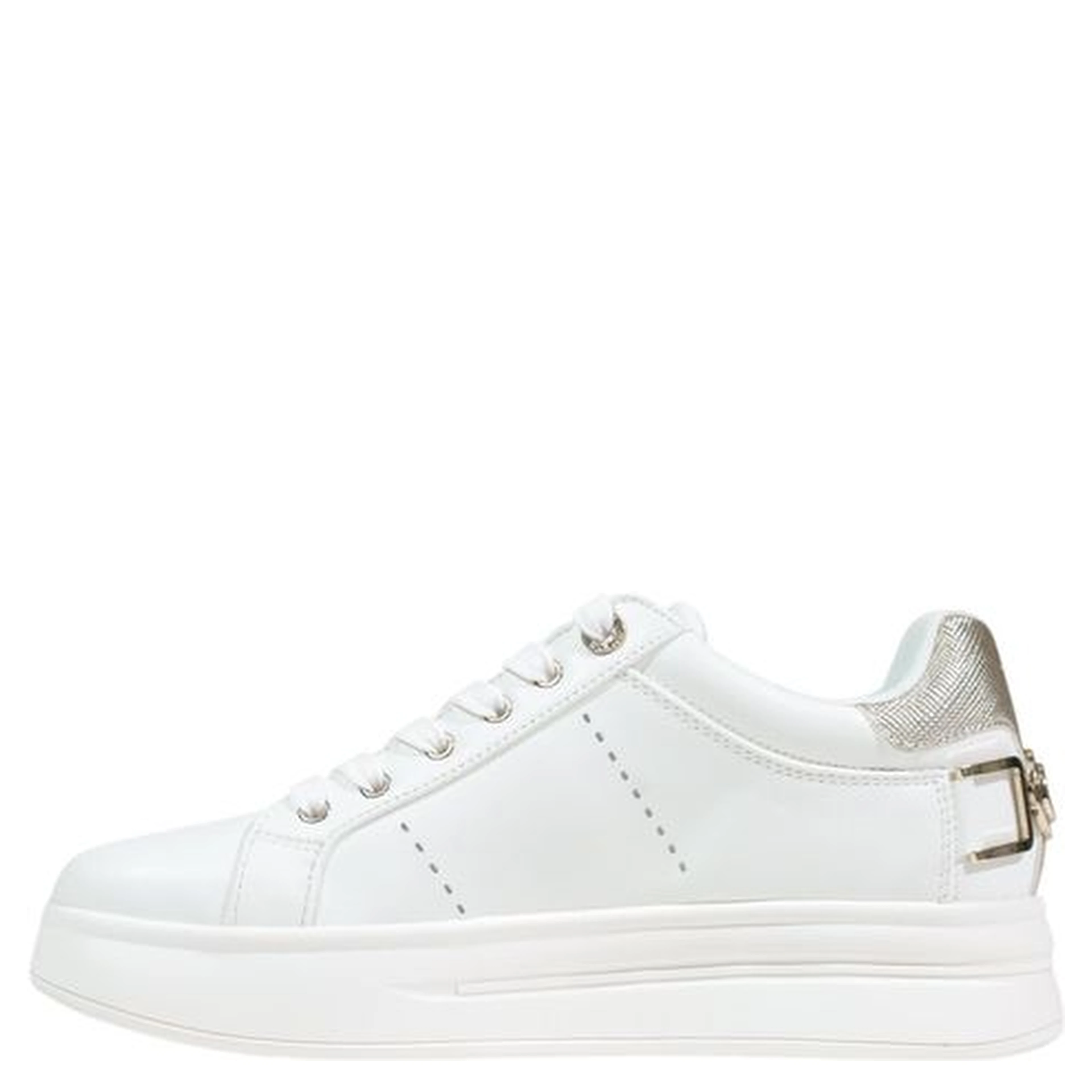 White Polyethylene Platform Sneakers