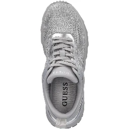 Silver Polyester Chunky Sneakers