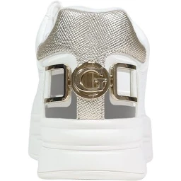 White Polyethylene Platform Sneakers