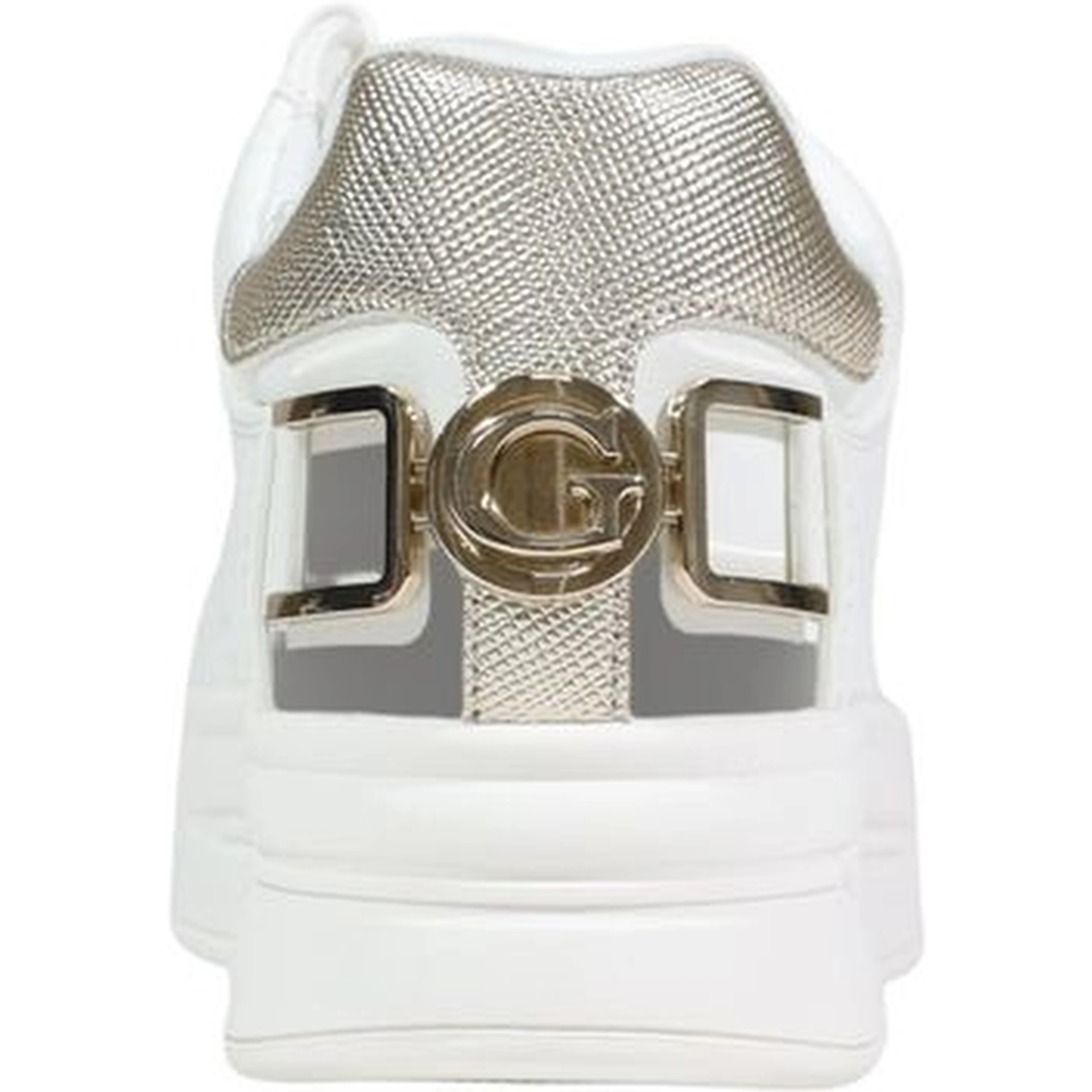 White Polyethylene Platform Sneakers