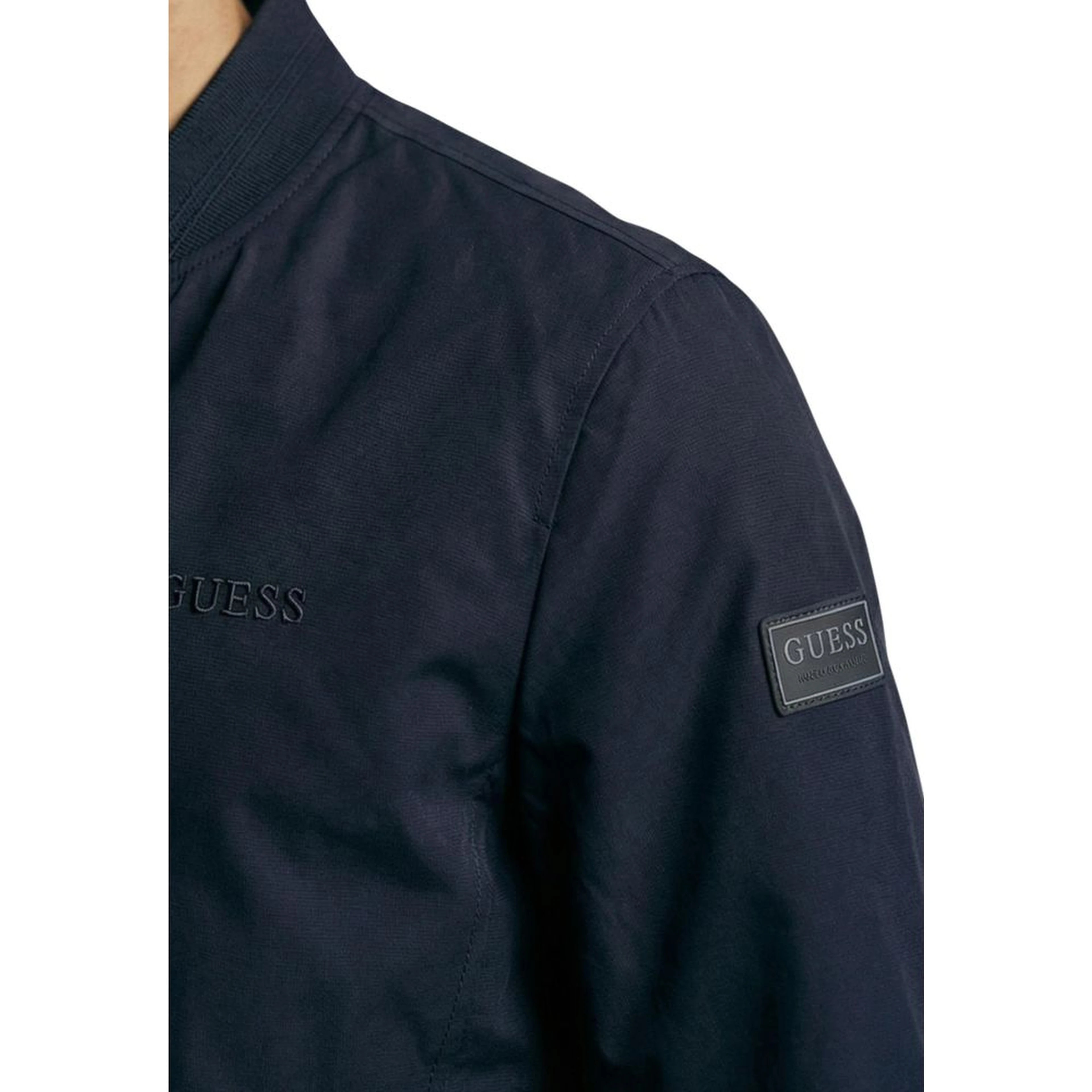 Blue Polyester Bomber