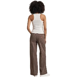 Beige Lyocell Flared Pants
