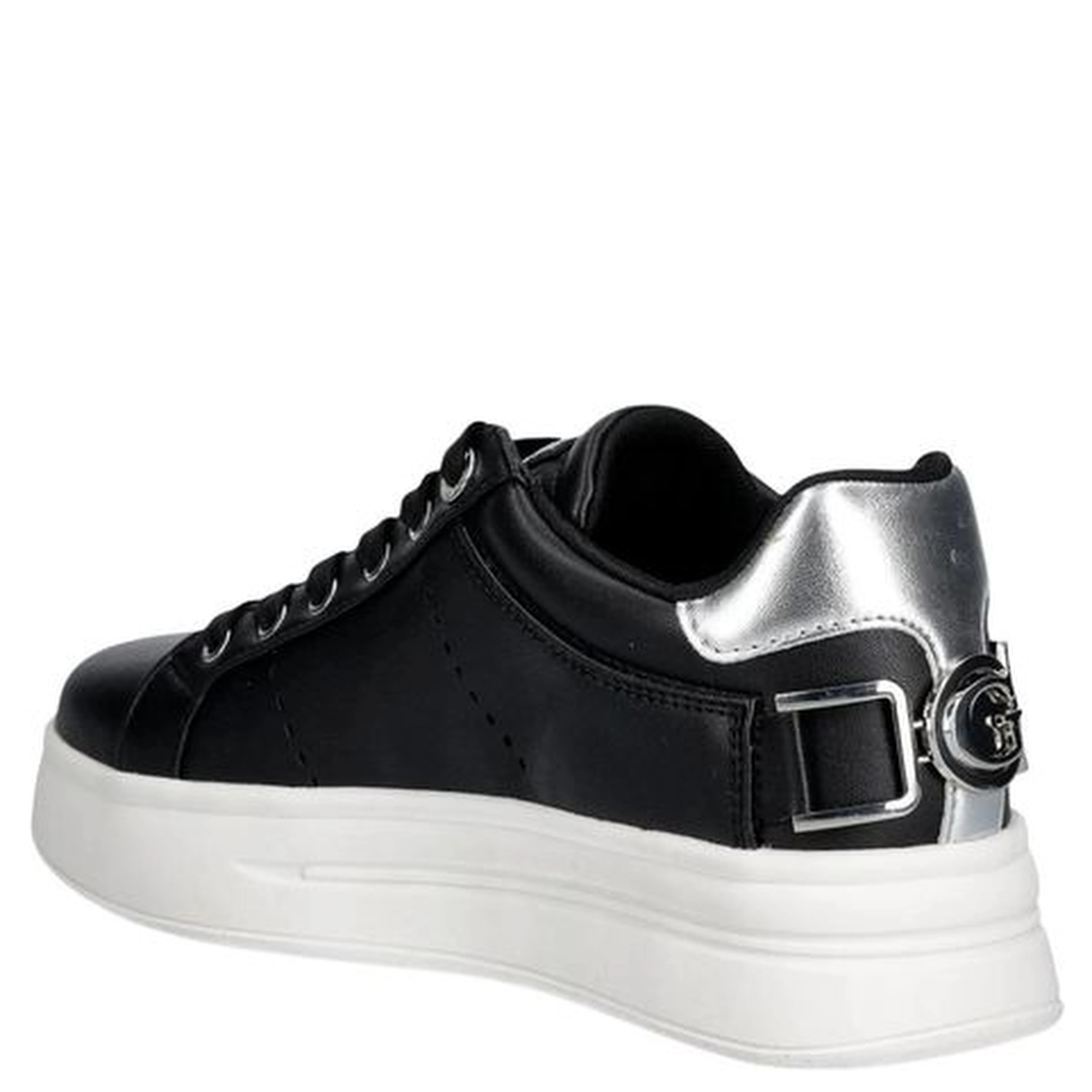 Black Polyethylene Platform Sneakers