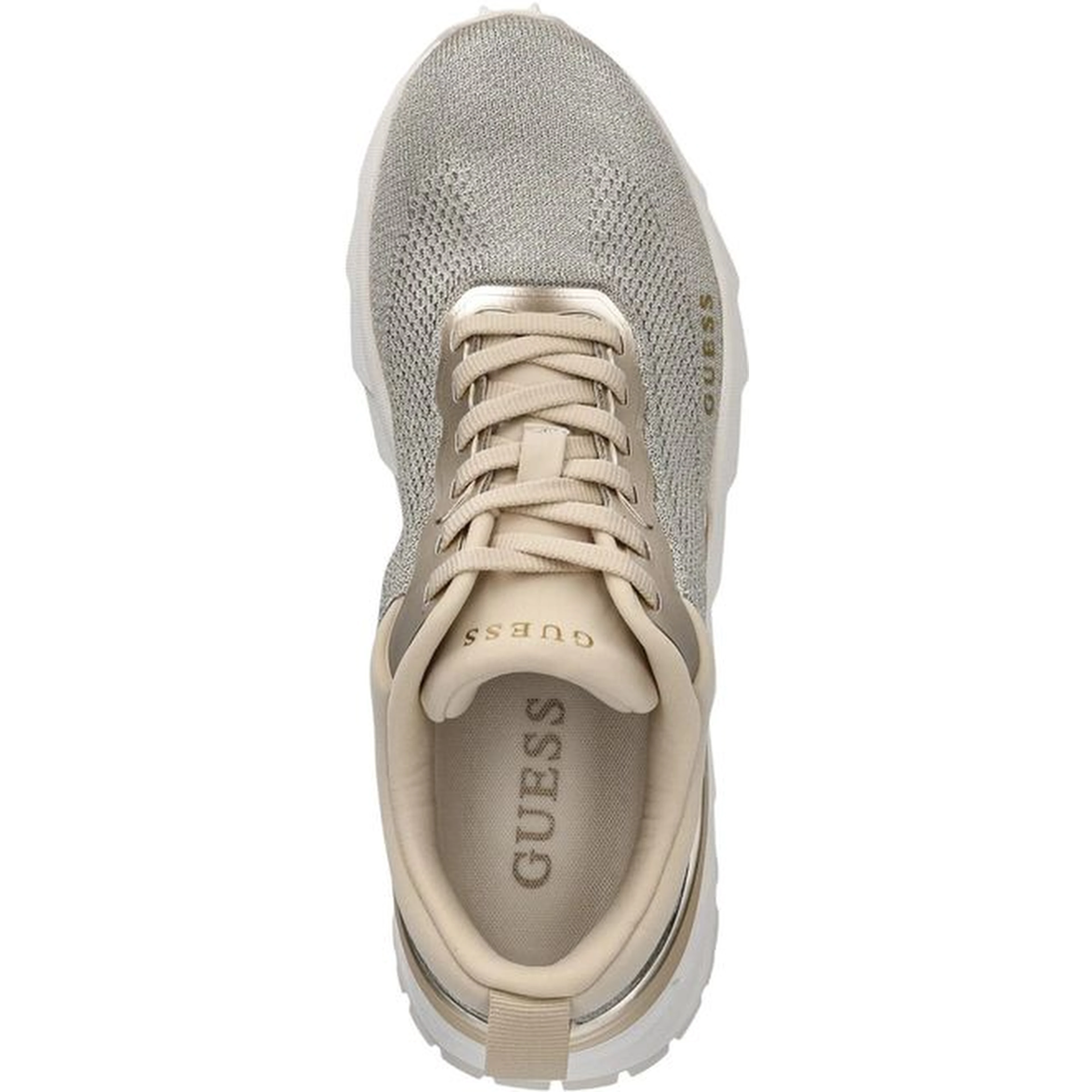 Gray Polyester Chunky Sneakers