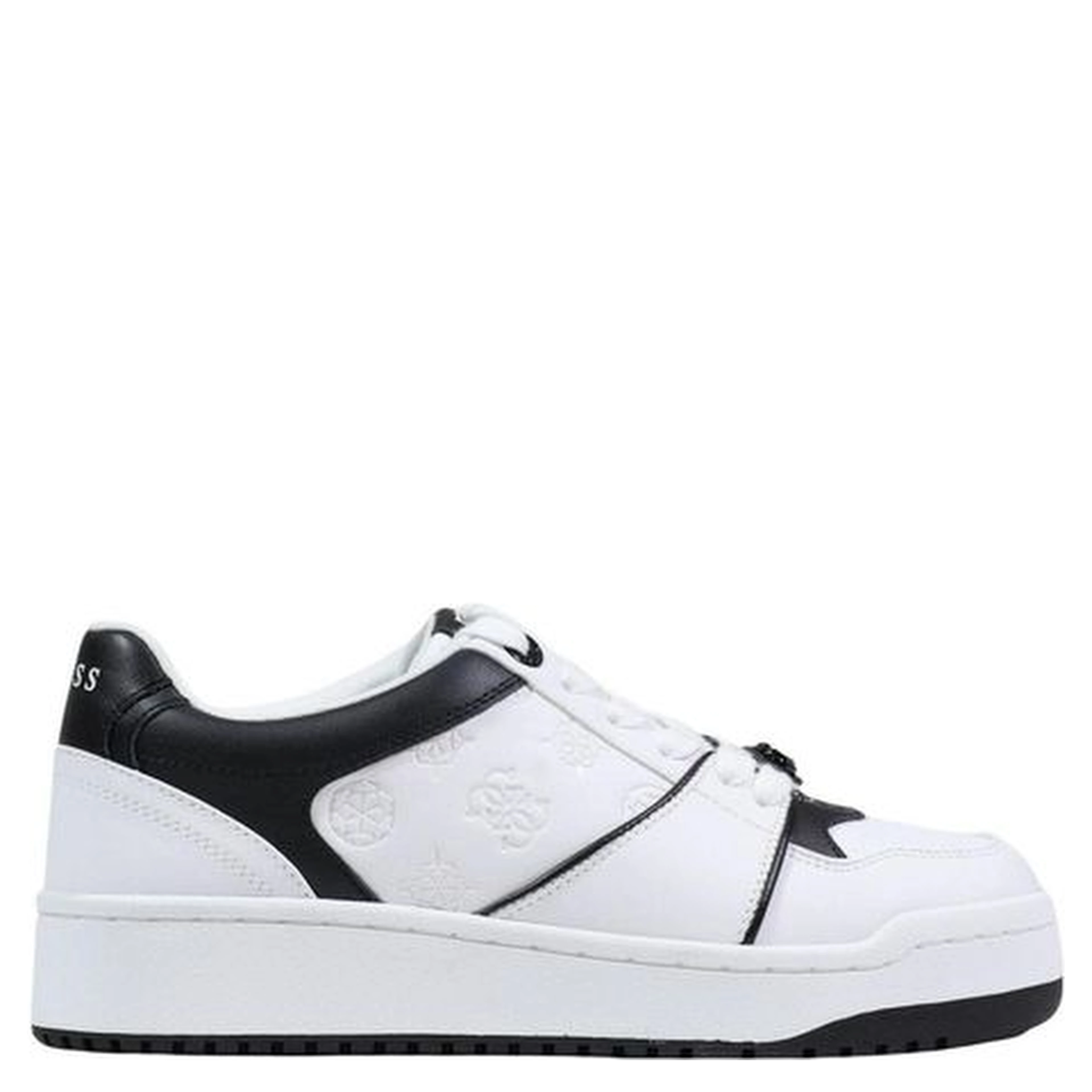Black And White Polyethylene Low Top Sneakers