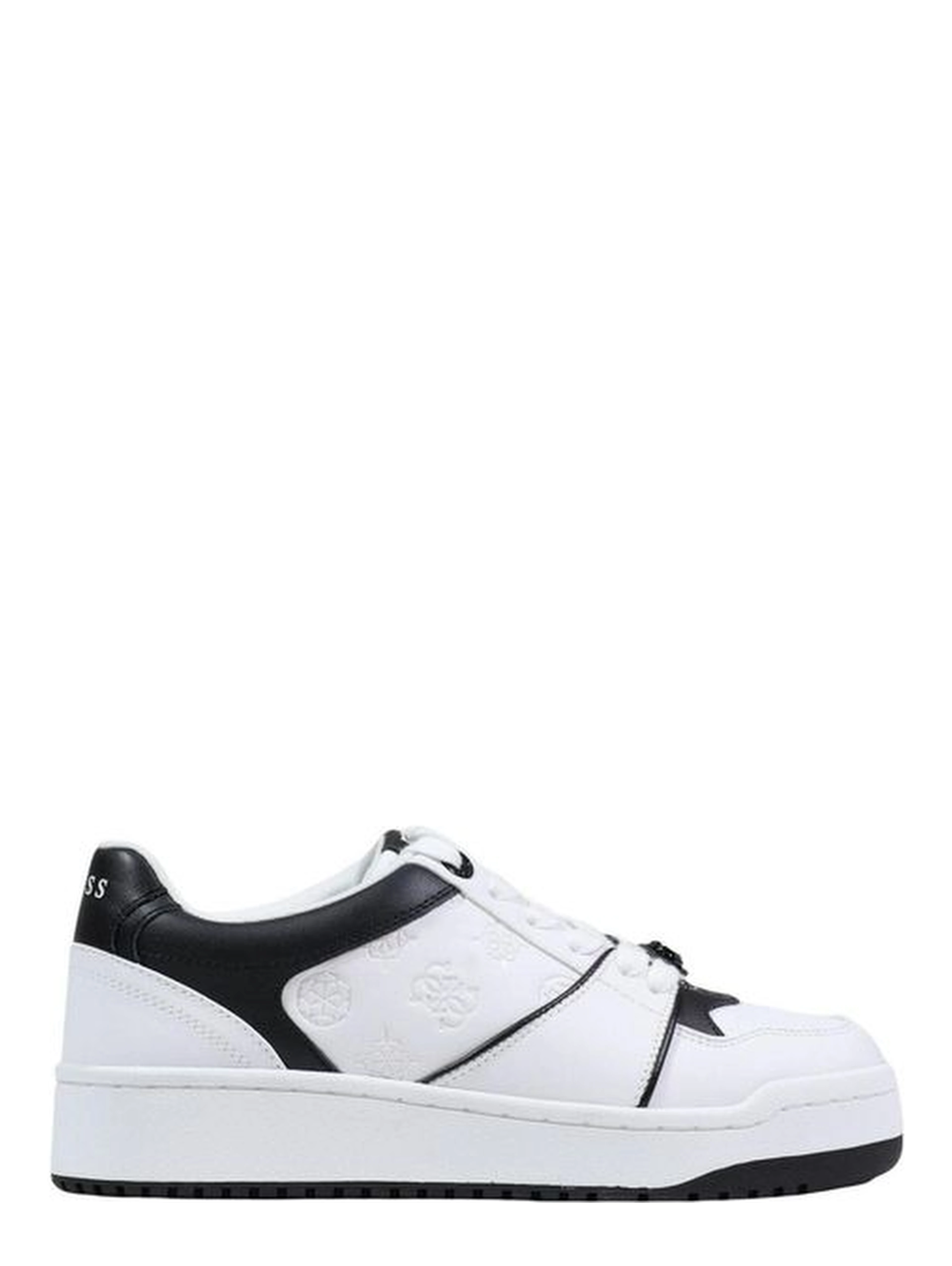 Black And White Polyethylene Low Top Sneakers