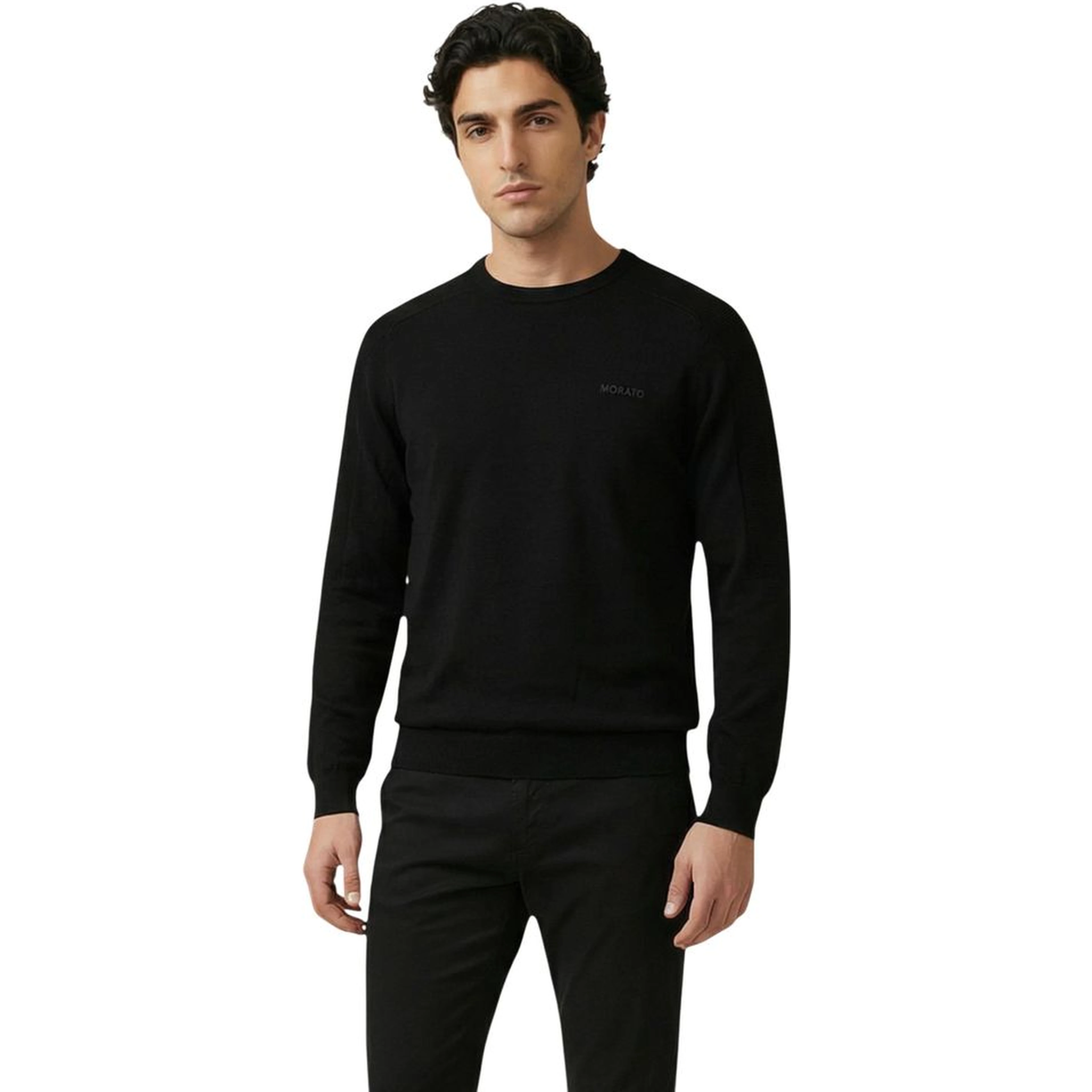 Black Cotton Sweatshirt