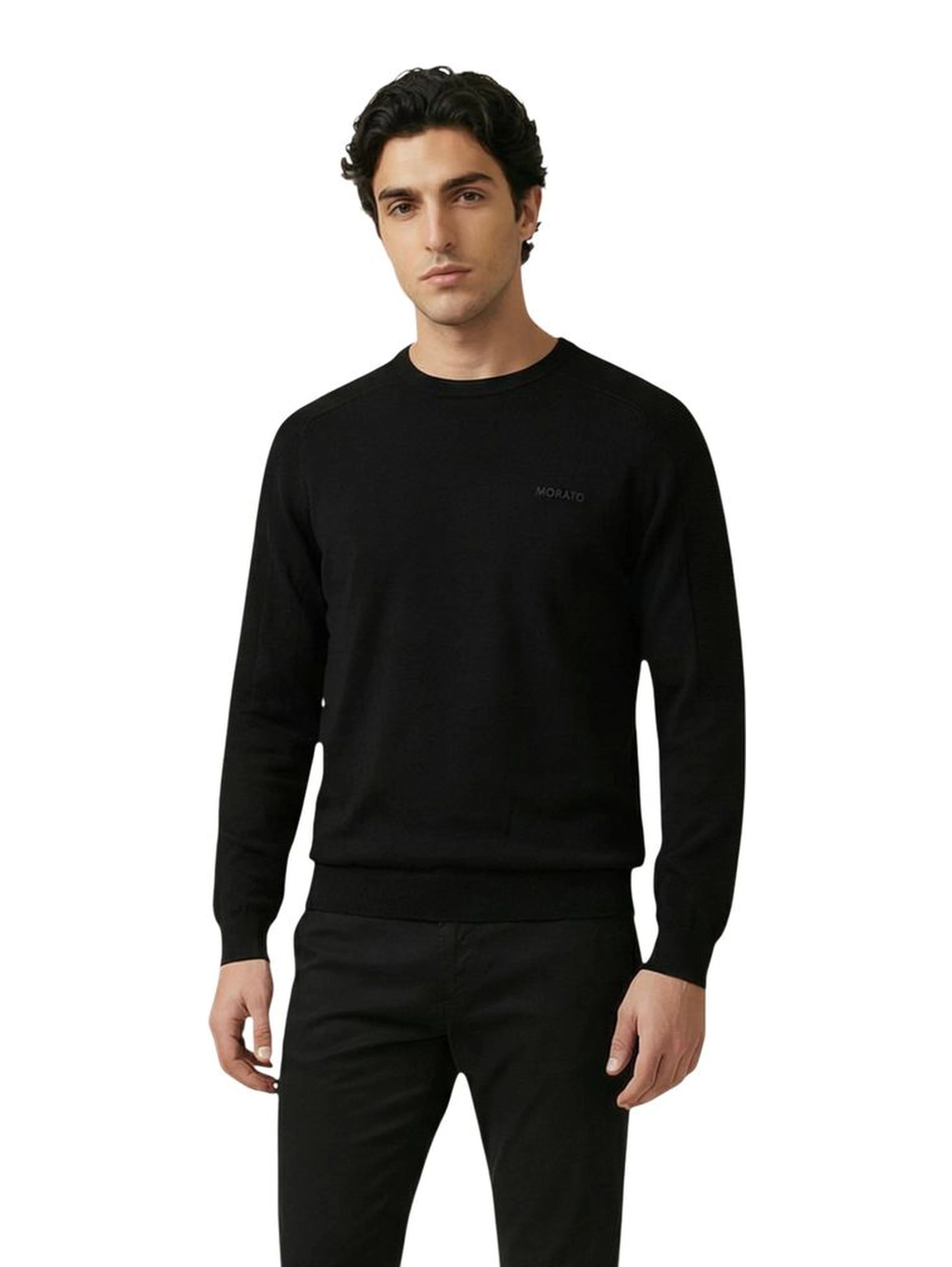 Black Cotton Sweatshirt