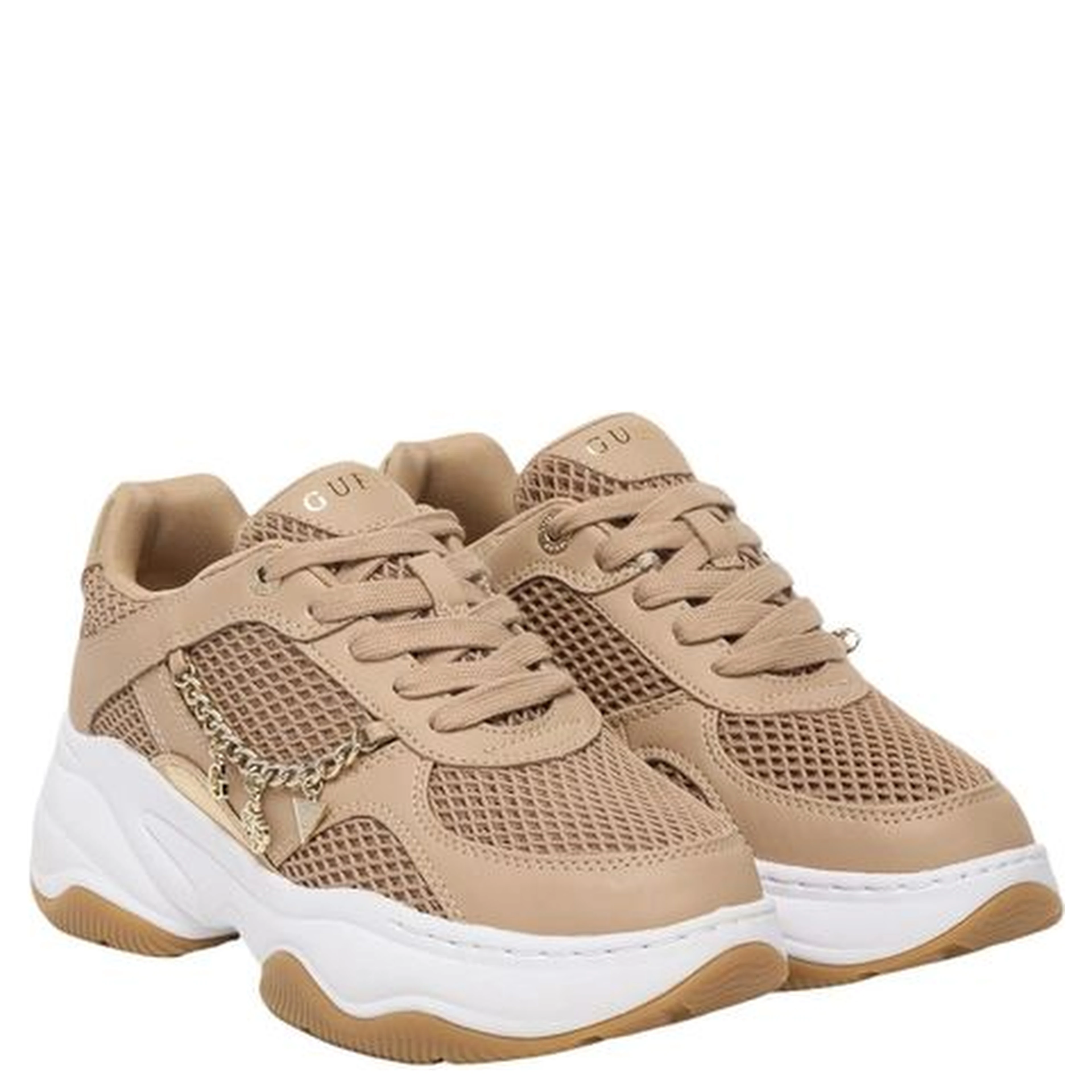 Beige Polyethylene Chunky Sneakers