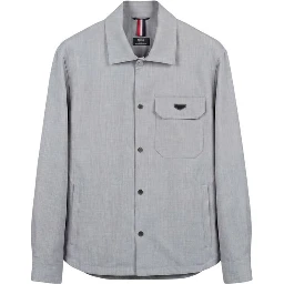 Gray Polyester Dress Shirt