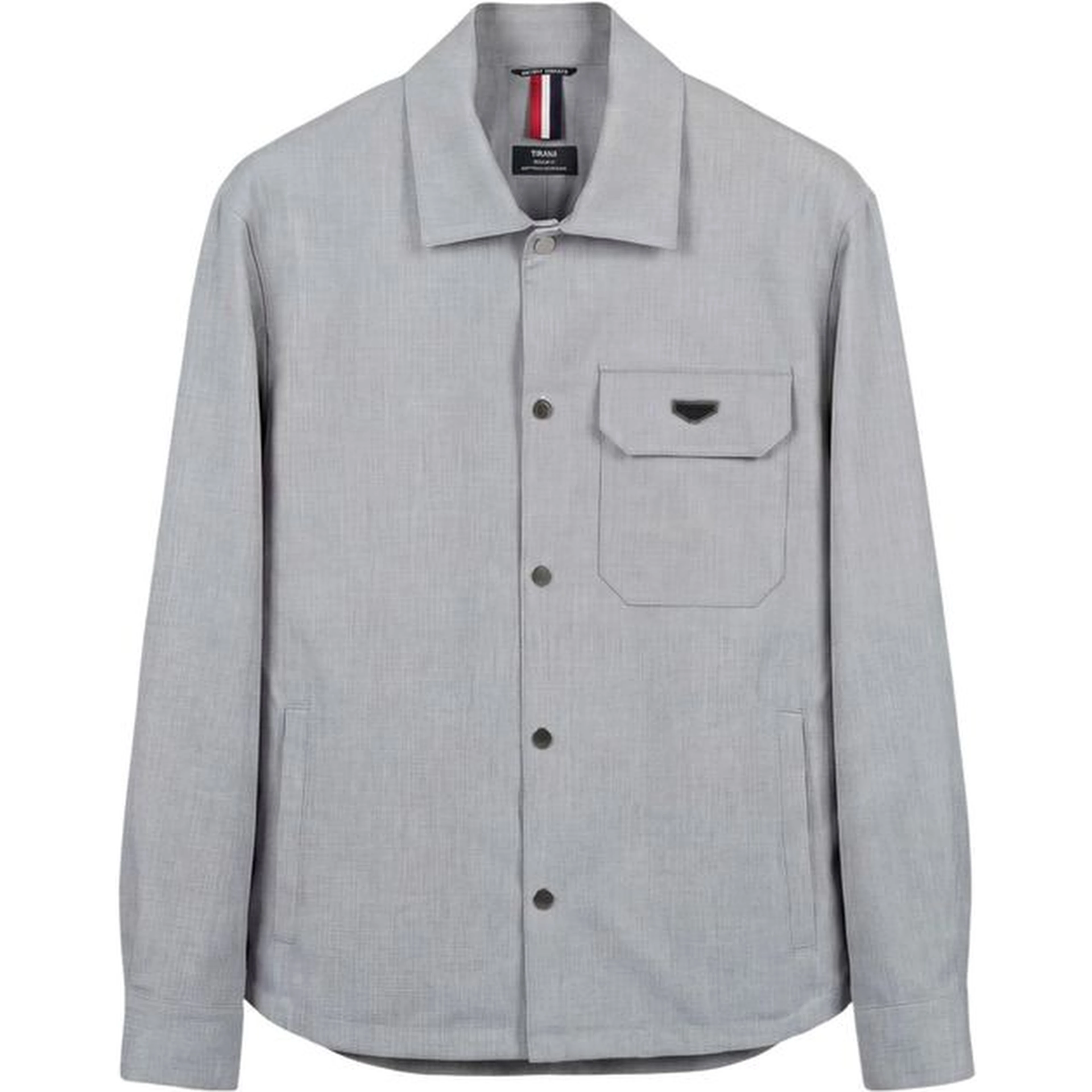 Gray Polyester Dress Shirt