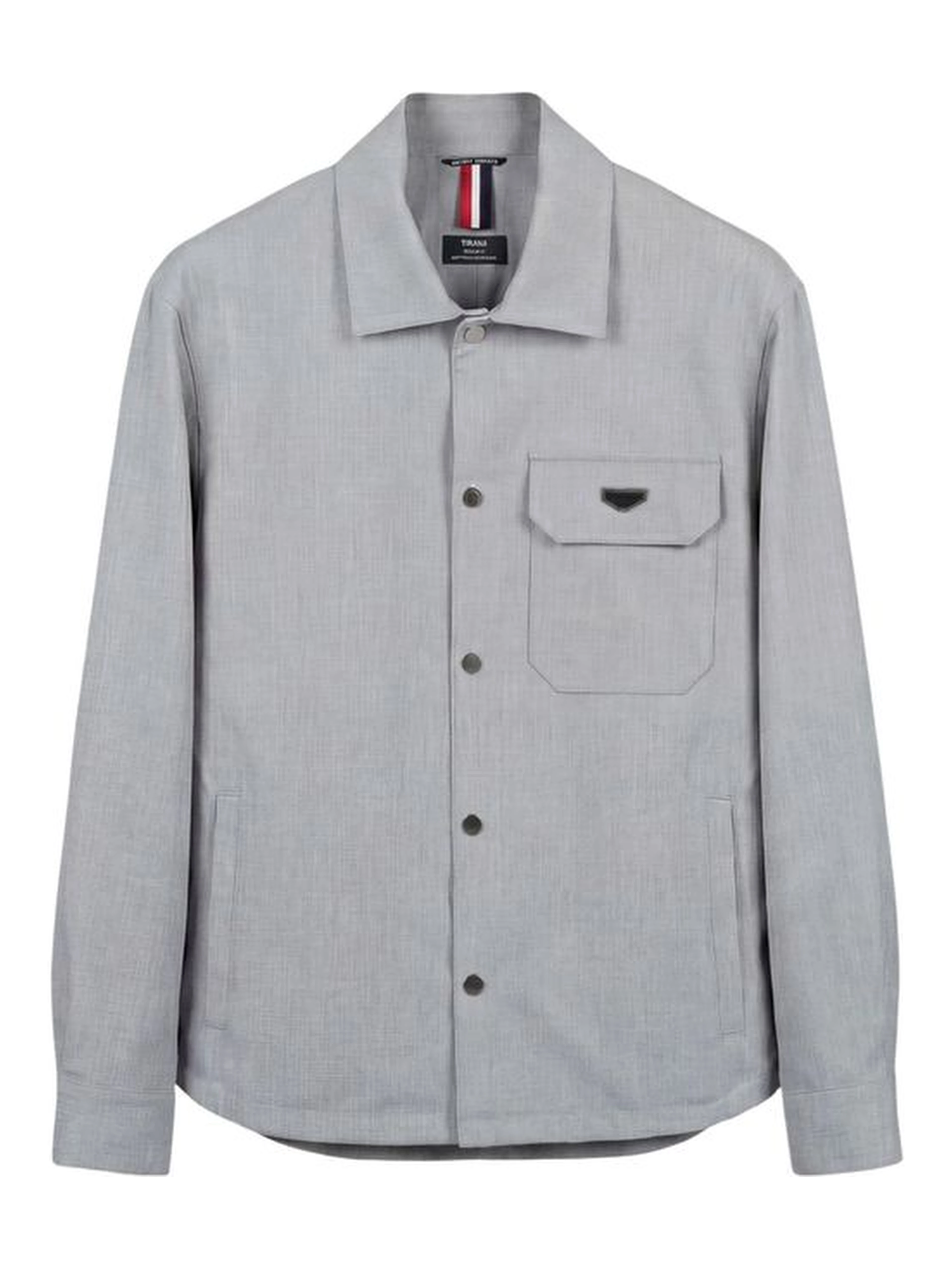 Gray Polyester Dress Shirt