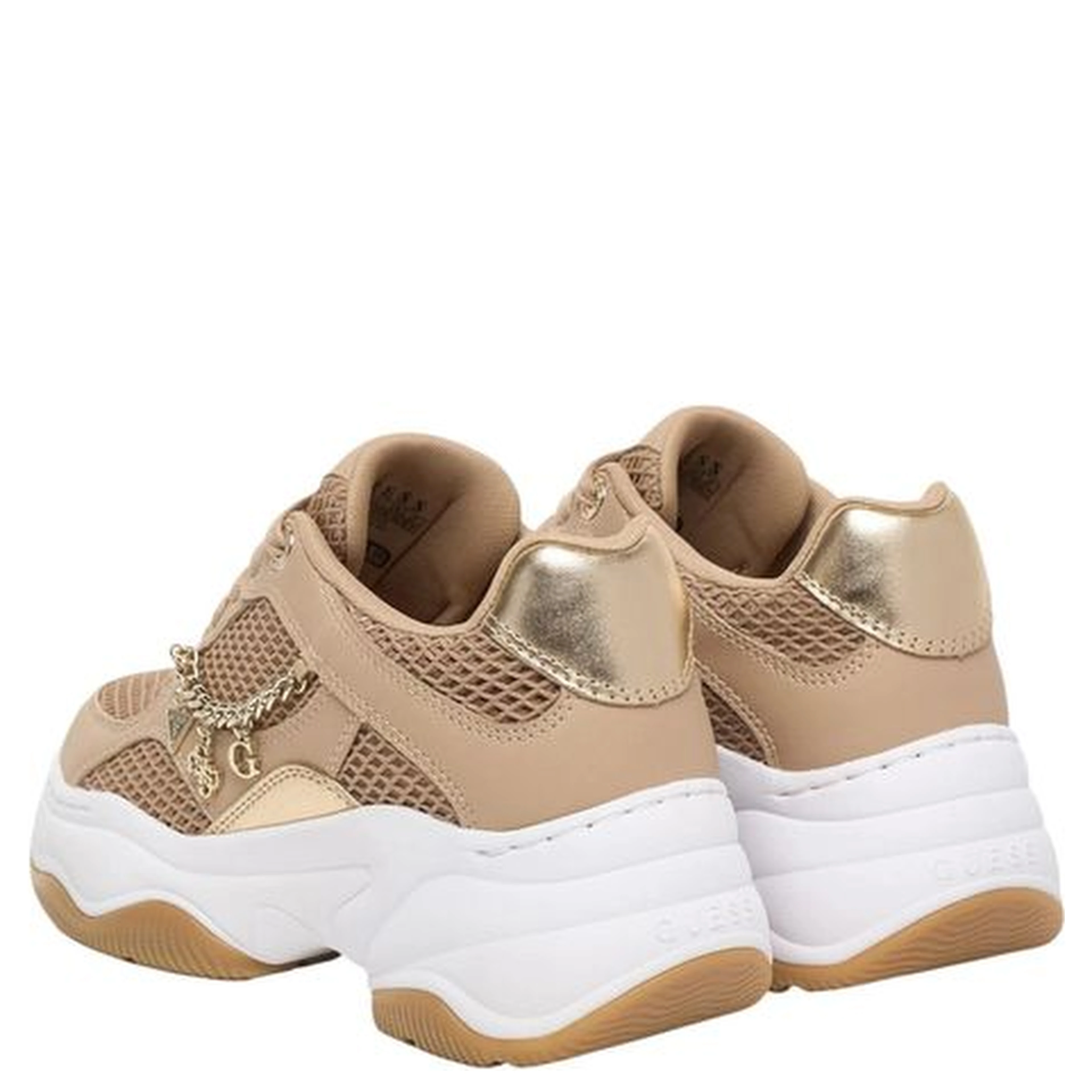 Beige Polyethylene Chunky Sneakers