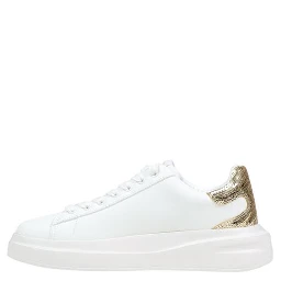 White Leather Low Top Sneakers