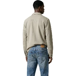 Beige Polyester Full-Length Jacket
