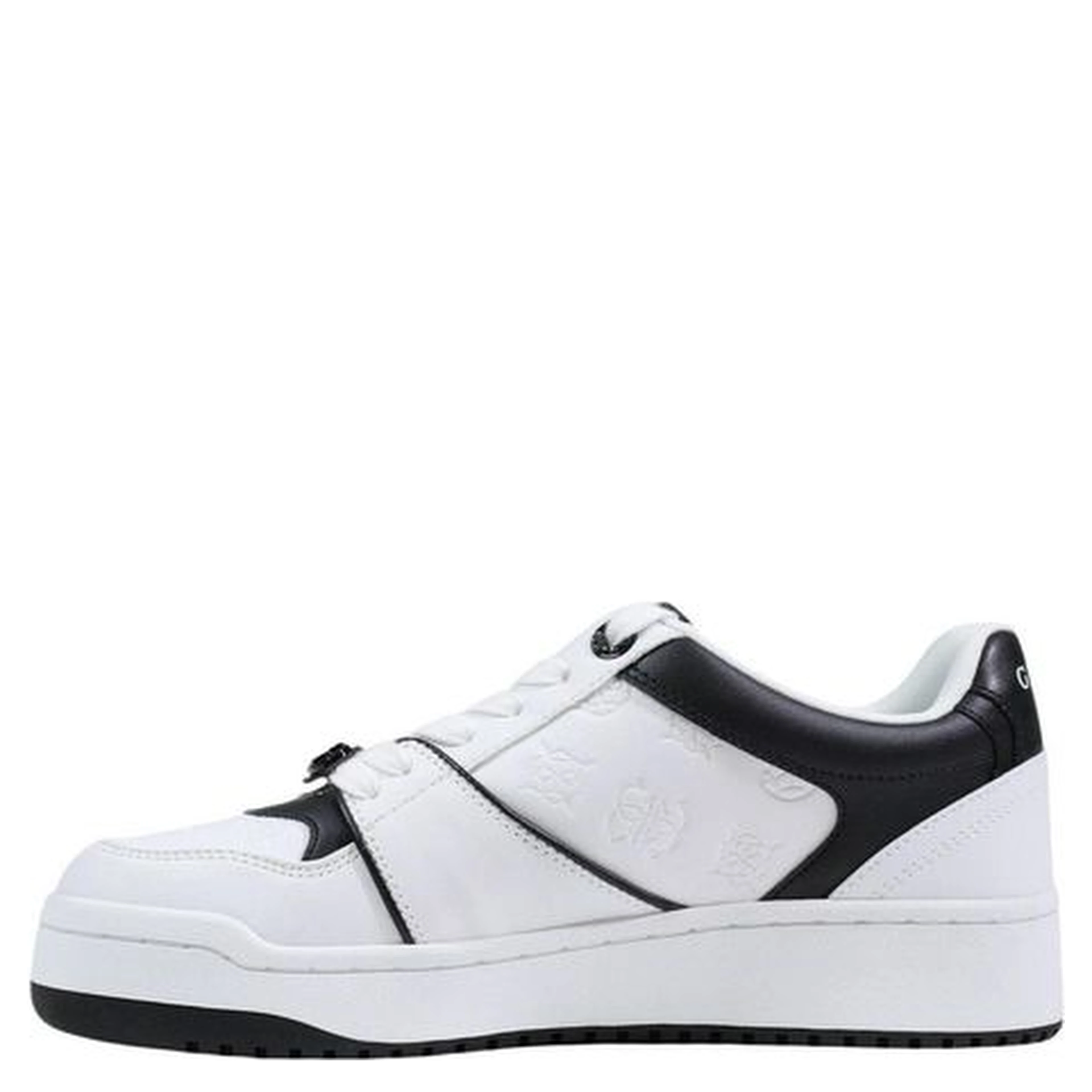 Black And White Polyethylene Low Top Sneakers