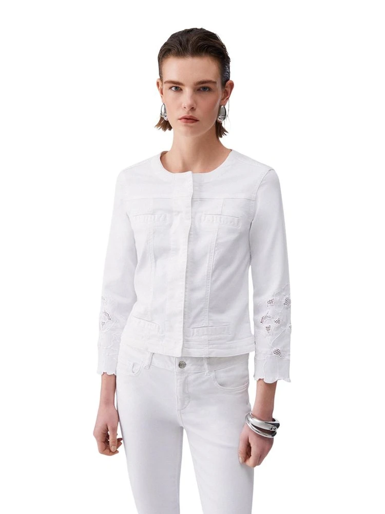 White Cotton Denim Jacket