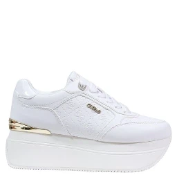 White Polyethylene Platform Sneakers