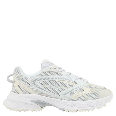 White Recycled Polyester Athletic Sneakers