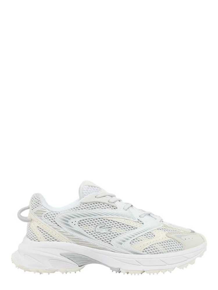 White Recycled Polyester Athletic Sneakers