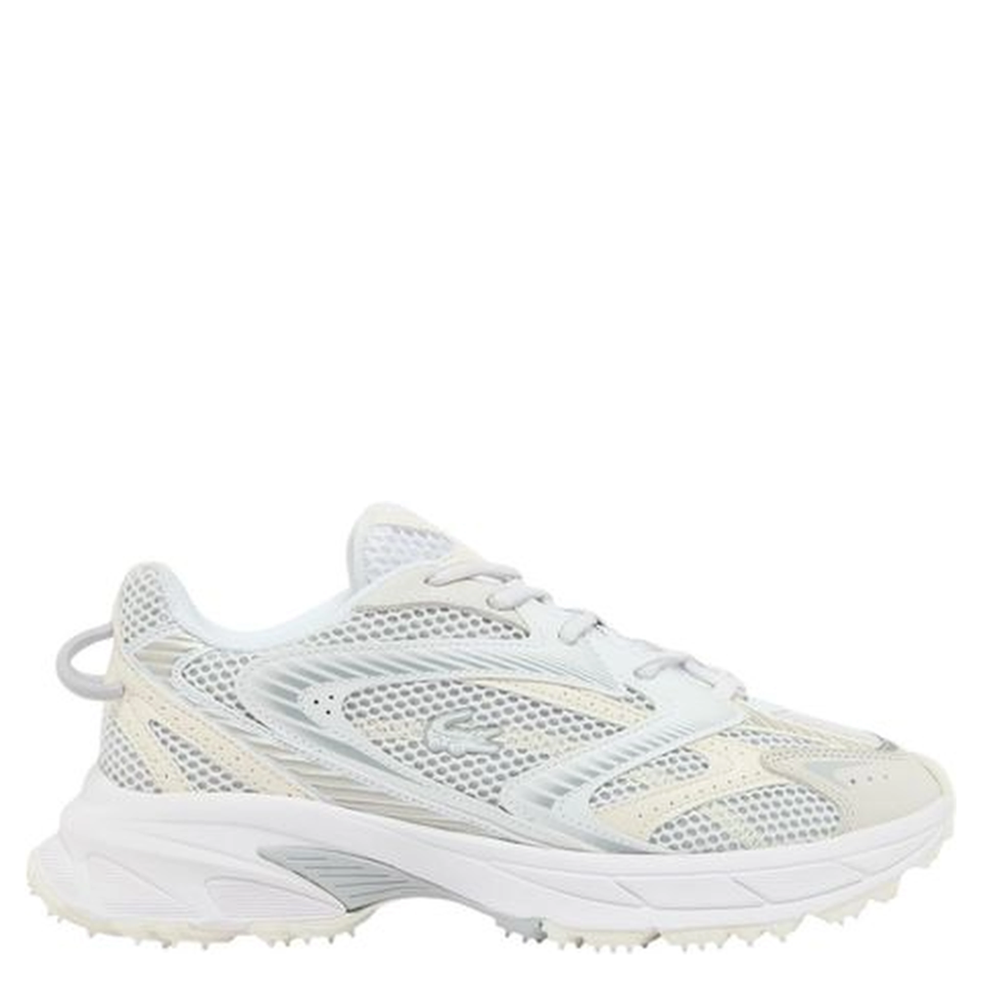 White Recycled Polyester Athletic Sneakers