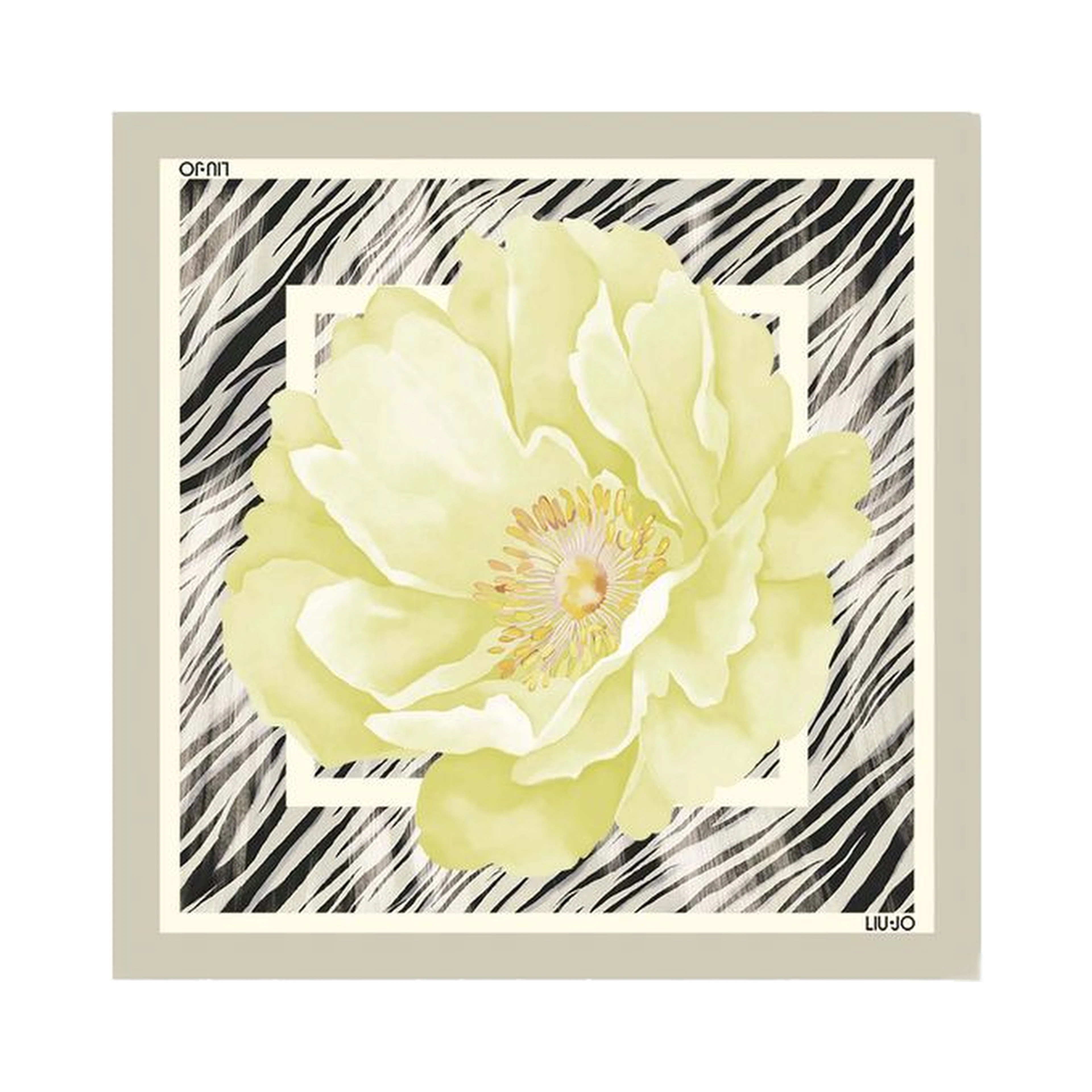 Gray Polyester Foulard