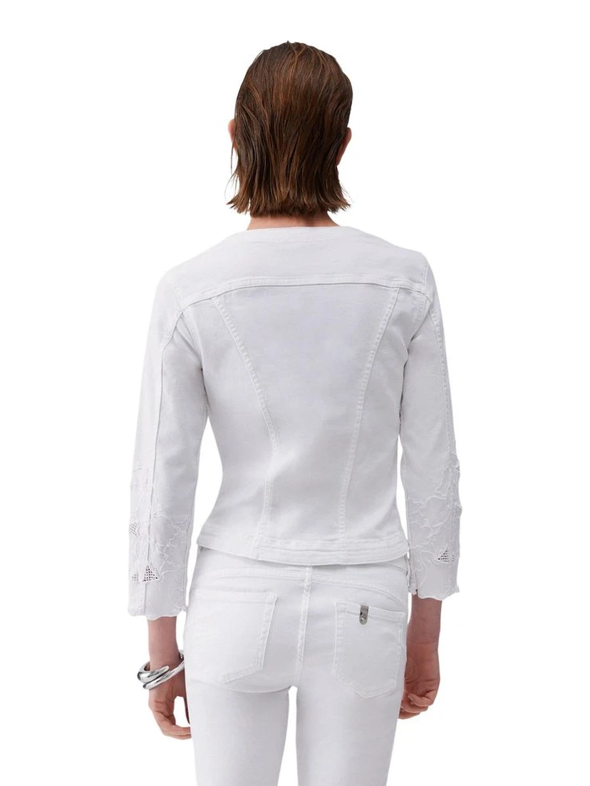 White Cotton Denim Jacket