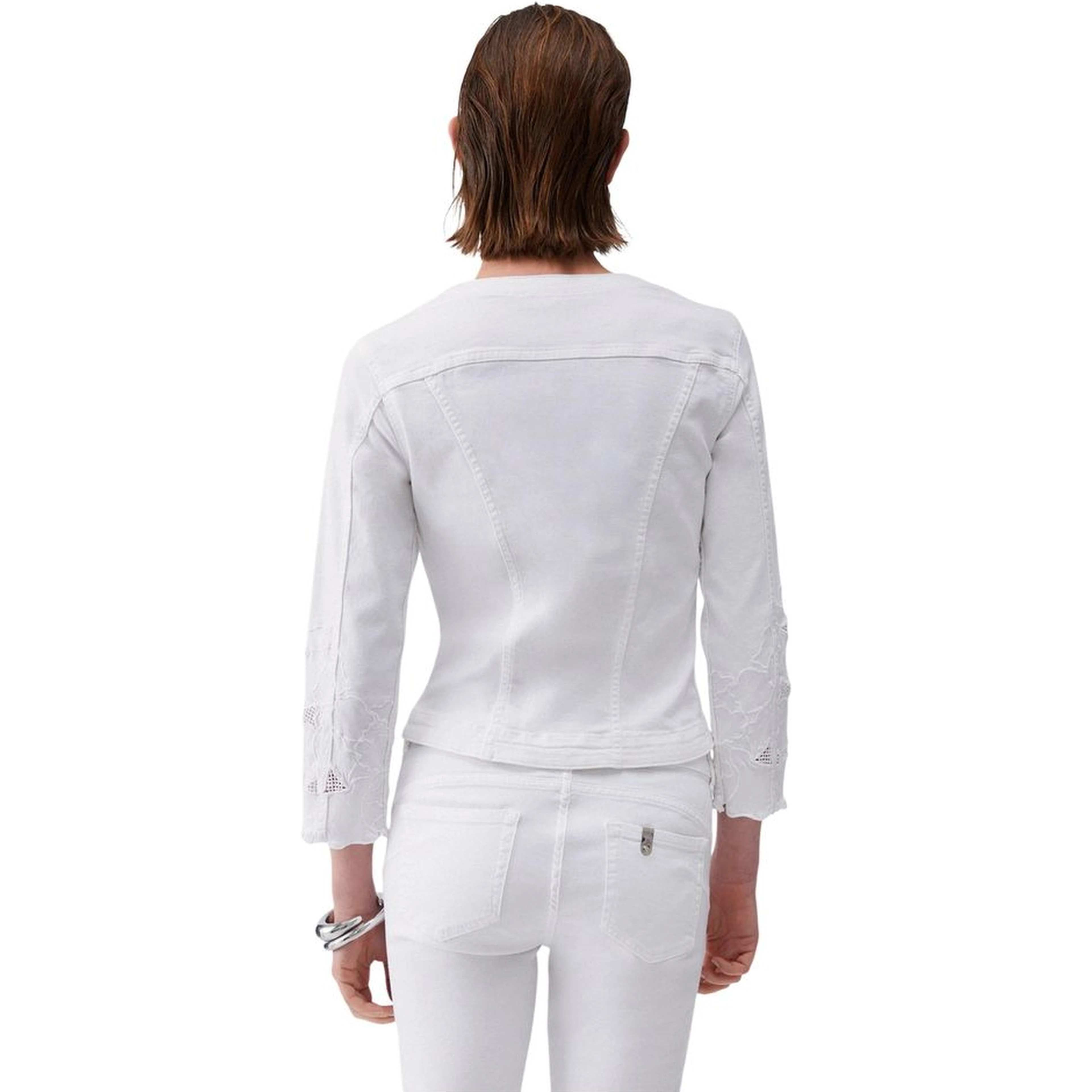 White Cotton Denim Jacket