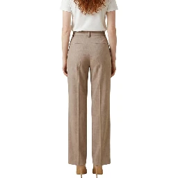 Beige Viscose Dress Pants