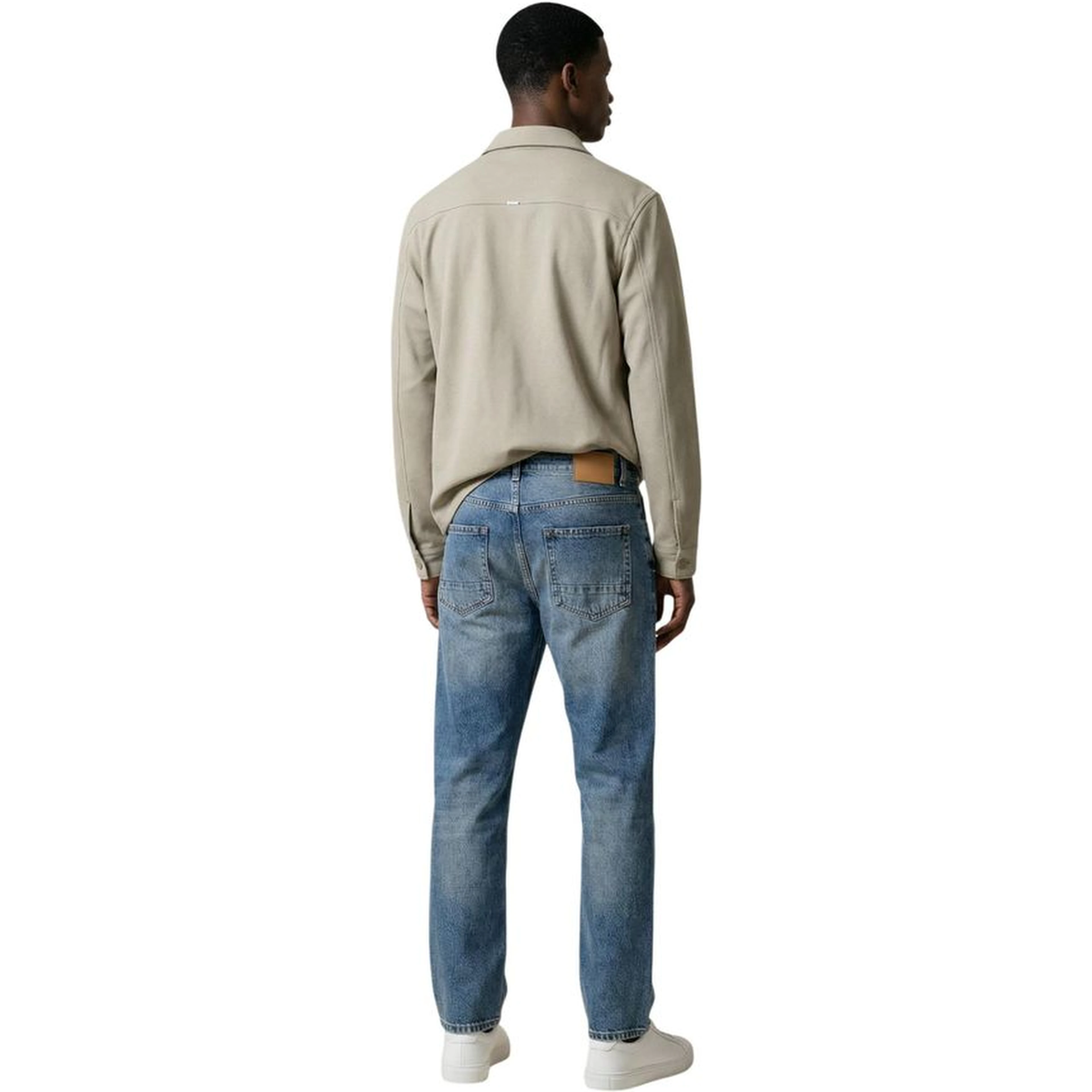 Beige Polyester Full-Length Jacket