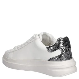 Silver Leather Sneakers