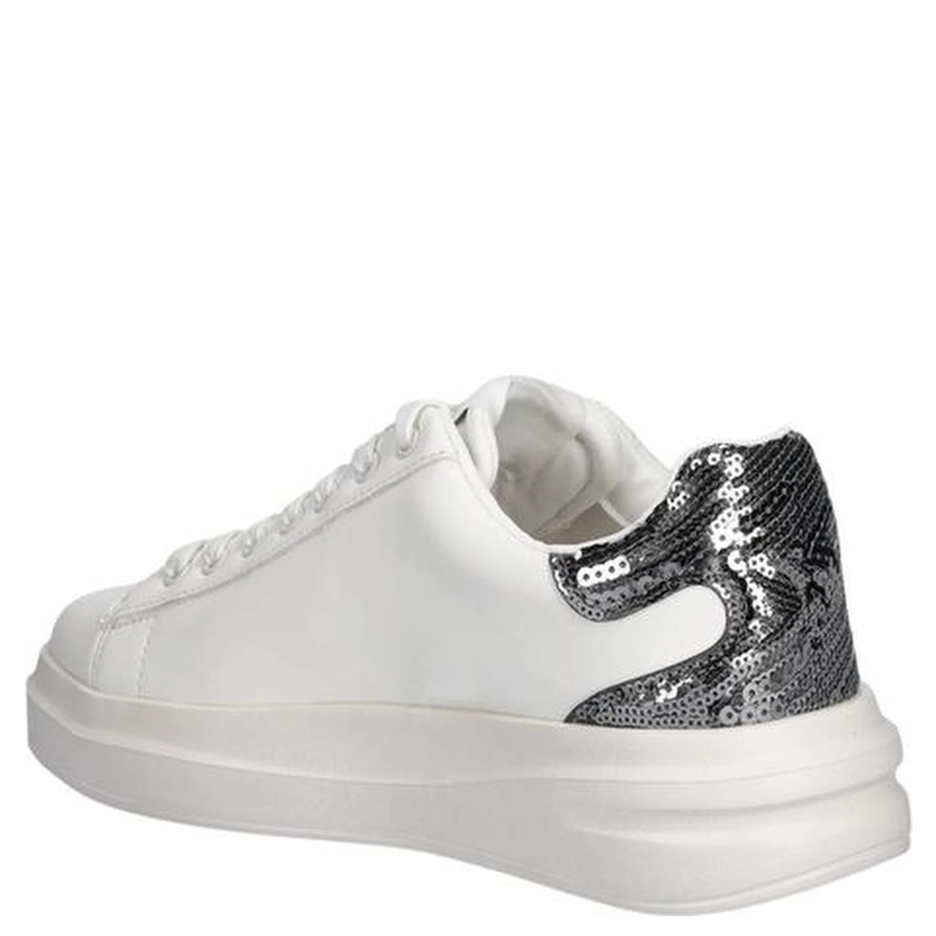 Silver Leather Sneakers