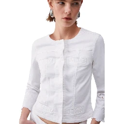 White Cotton Denim Jacket