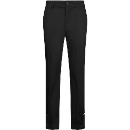 Black Cotton Chino Pants