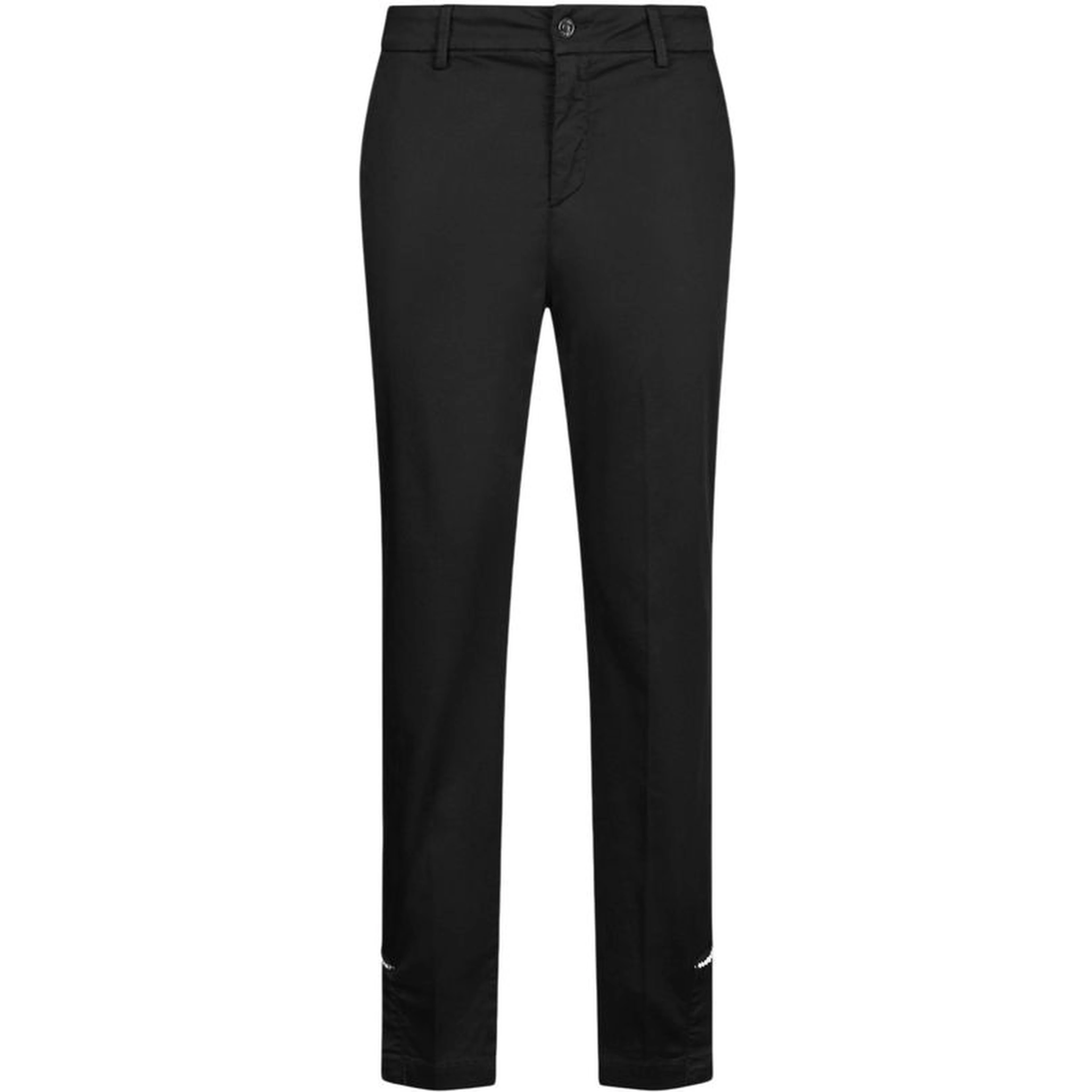Black Cotton Chino Pants