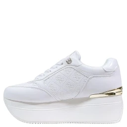 White Polyethylene Platform Sneakers