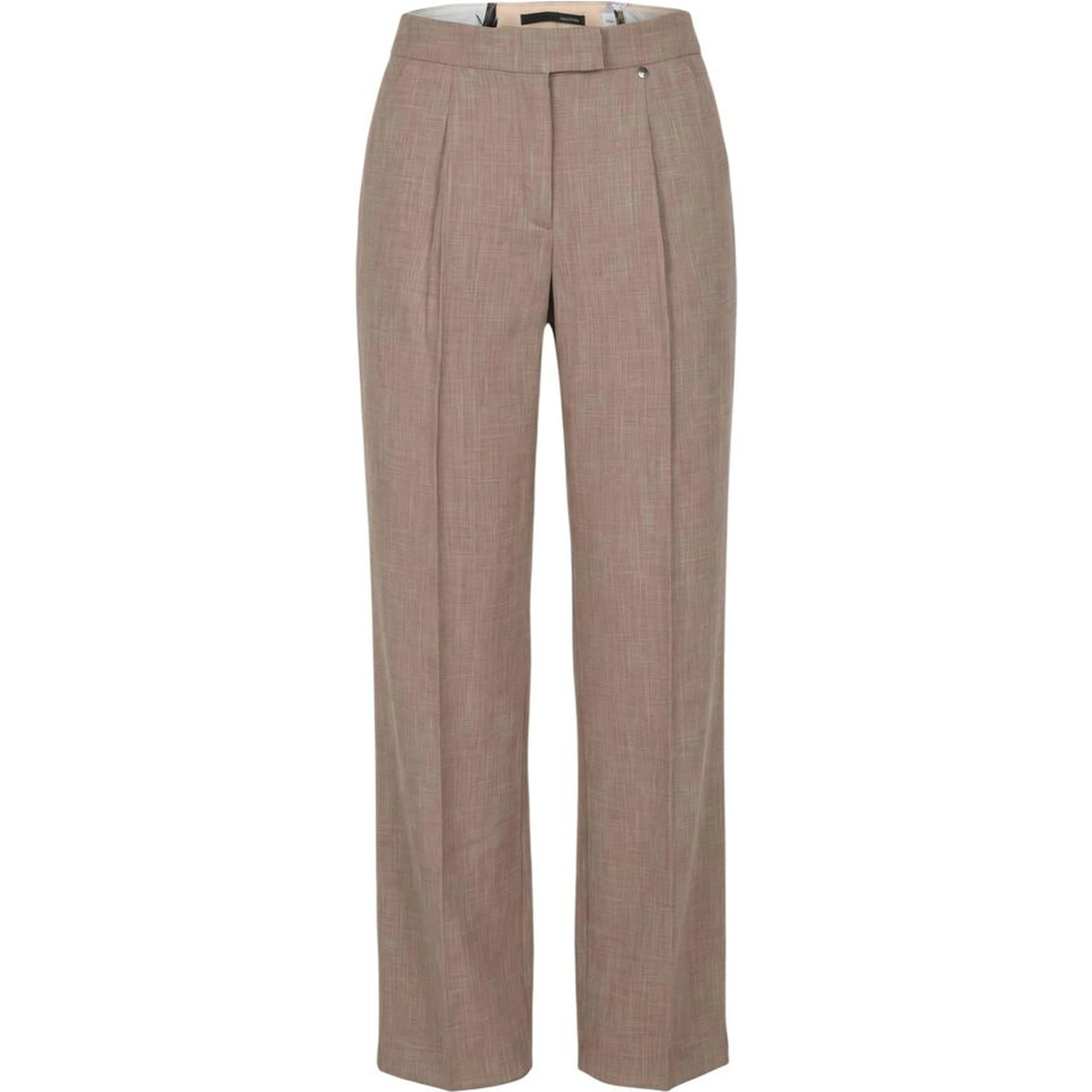 Beige Viscose Dress Pants