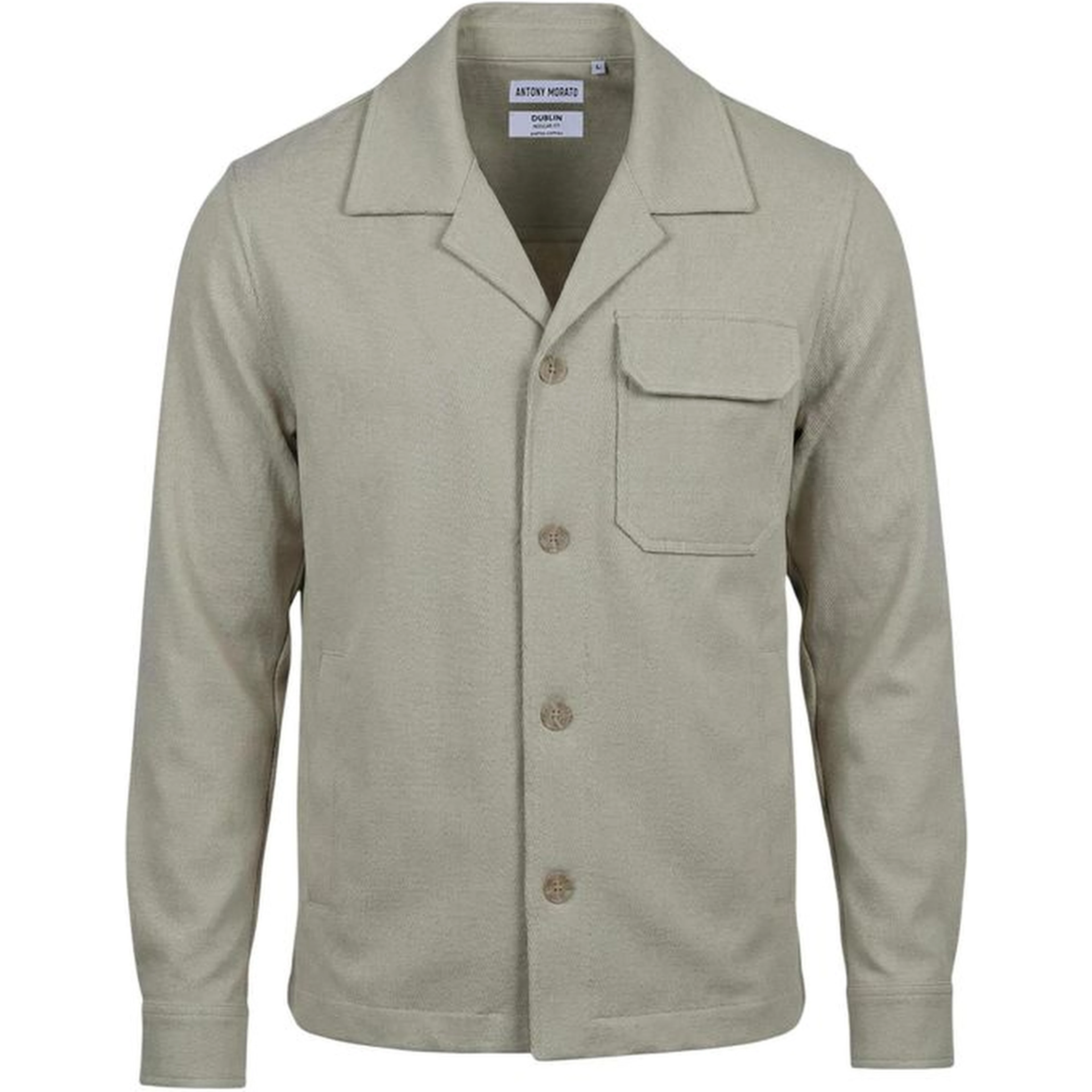 Beige Polyester Full-Length Jacket