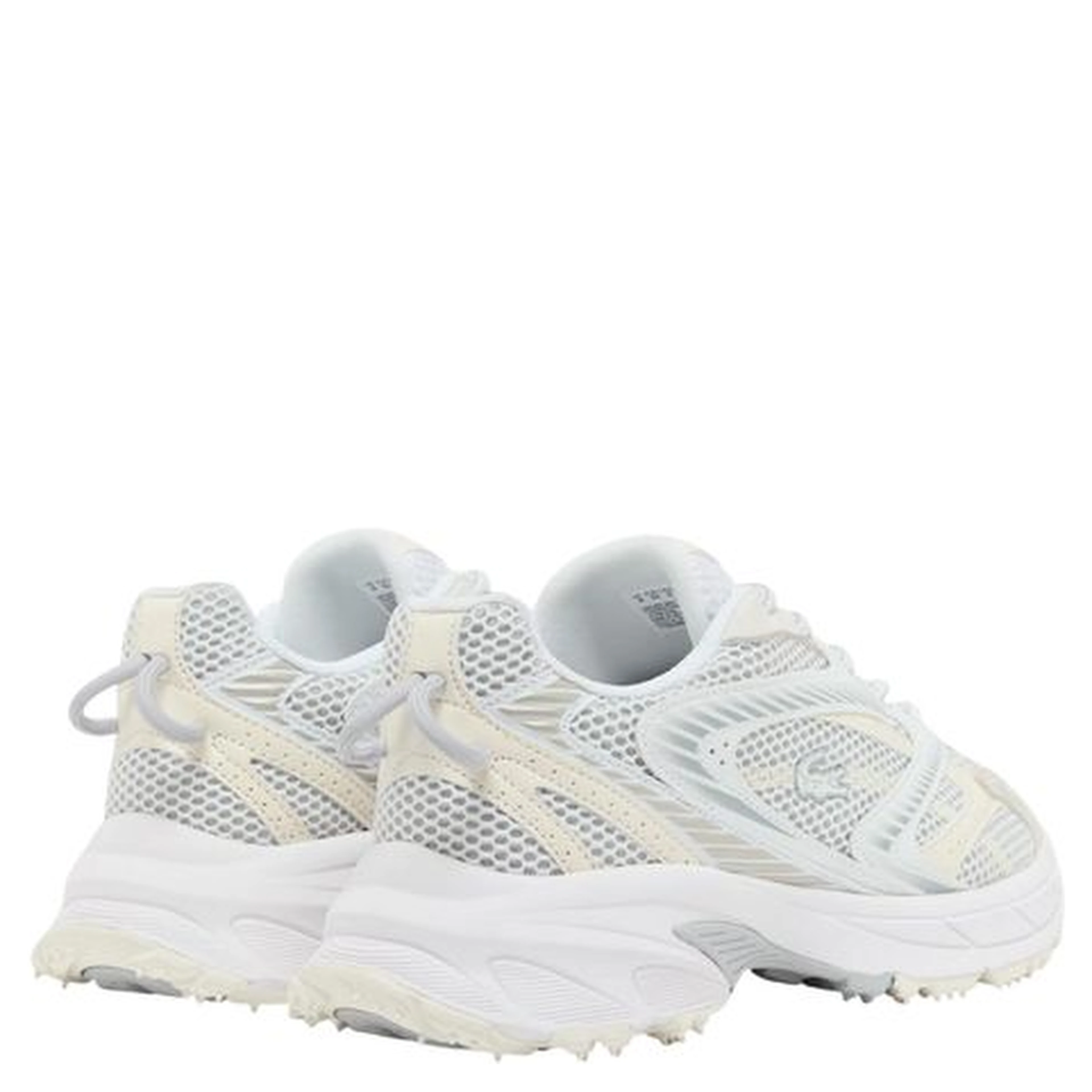 White Recycled Polyester Athletic Sneakers