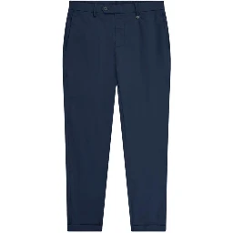 Blue Polyamide Dress Pants