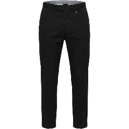 Black Cotton Casual Pants